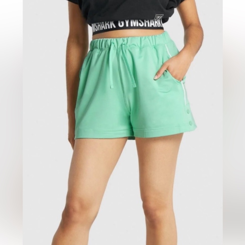 Women’s GYMSHARK Recess shorts; mint green; size small